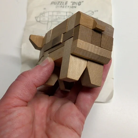 ❤️5/10 Wood Puzzle Pig - Picture 3 of 7